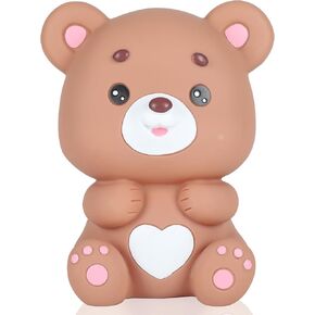 H&W Lovely Bear Money Bank (Brown) ، Bear Piggy Bank ، First Coin Bank ، Best Christmas Birthday for Kids Boys Girls Home Decoration (WK35-D4)