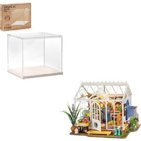 Rowood DIY Miniature House Kits with Display Case Box,Dreamy Garden House,Craft Kits for Adults, Home Decor Gifts for Teens