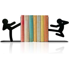 Bookends الفريدة المعدنية لمكتب Office - نهايات كتاب زخرفية لطيف لرفوف الكتب ، ديكور القراءة ، هدية الفكرة لمحبي الكتب