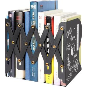 Bookends المعدنية القابلة للتعديل ، منظم مكتب قابلة للتوسيع 19.6 بوصة مع 3 فواصل ، وحاملي الكتب الثقيلة للرفوف ، والمكاتب ، والمدرسة ، والمنزل (رمادي) in Kuwait