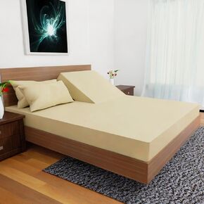 Royal Bliss Split Sheets - 5Pc Set - Easy Fit California King Size - Adjustable Bed Compatible (White)