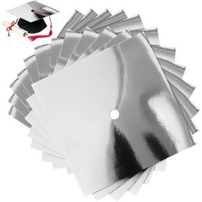 12 ورقة ورقة بناء بطاقة معدنية لتخرج CAP Decoration 10x10 بوصة ملونة Cardstock CARD CAPL COPROTCE للتخرج قبعة TOPPER CRAFT DIY (أسود)