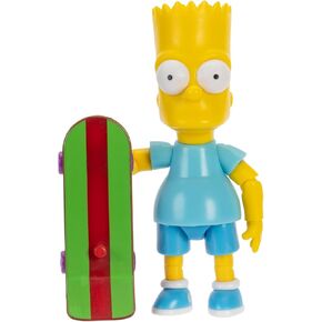 The Simpsons 5 "Figure Action Figure مع قميص أزرق وملحق التزلج على الجمع من Jakks Pacific's Wave #4 مرخصة رسميًا بواسطة Disney