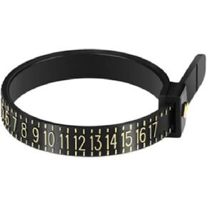 Black Ring Sizer Measuring Reusable Finger Size Gauge Measure Tool Jewelry Sizing Tool 1-17 USA Rings Size, Jewelry Sizers and Mandrels，Jewelry Making Tools and Accessories