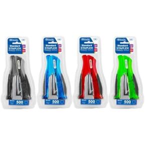 BAZIC Compact Stand-Up Standard (26/6) Stapler w/ 500 Ct. Staples