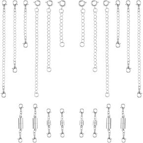 Gold Necklace Extenders for Women Clasp, Necklace Extenders Gold, Jewelry Chain Extension Clasps Bracelet Anklet Extension Jewelry Making Chains