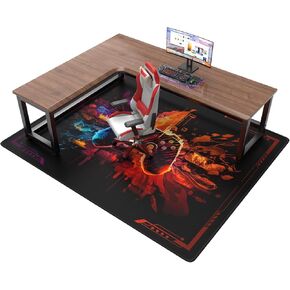 Large Office Chair Mat for Hardwood & Tile - Anti-Slip Floor Protector Rug, Ideal for Computer Gaming & Office Use, Easy to Clean, Machine Washable (51"x63")