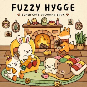 Hygge Fuzzy: كتاب تلوين لطيف ومريح للبالغين والمراهقين يضم شخصيات حيوانات رائعتين لتخفيف الإجهاد (تلوين الأصدقاء الغامضين)