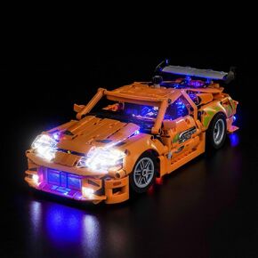 مجموعة مصباح LED المطورة متوافقة مع مجموعة بناء Lego Fast and Furious Toyota supra MK4 ، زخرفة الأضواء المتوافقة مع LEGO 42204 (نموذج غير متضمن)