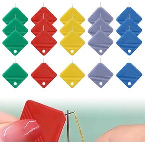 Qiyuda 20 PCS Simple Automatic Needle Threader ، Threader سهل لجميع أحجام الإبرة لخياطة اليد