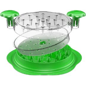 Chicken Shredder with 7.09inch Removable Plate, Visible Meat Shredder Machine, Anti-Slip Strip, Ergonomic Handle, BPA Free, Suitable for Pork Beef（Green）