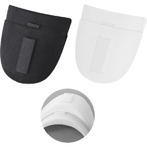Oruola 2 Pairs Shoulder Pads for Womens Clothing,Breathable Shoulder Pads for Women Men Sloping High Low Shoulders Blazer Suit T-Shirt (Black+White)