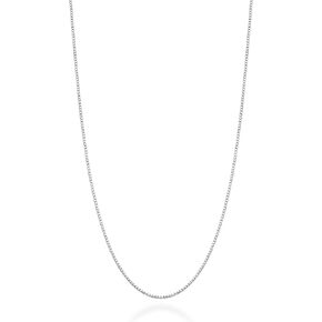 Miabella Italian 18K Gold Over 925 Sterling Silver 1mm Box Chain Necklace for Women, Thin Solid Necklace Made in Italy