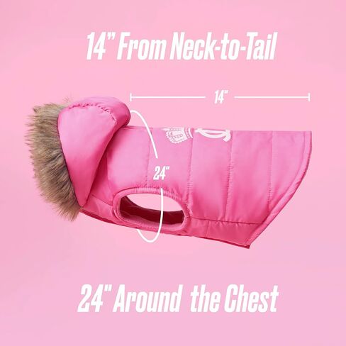 سترة حيوان أليف مصنوعة من الفرو المغطى بالكلاب والقطط - وردي ساخن - صغير/صغير in Kuwait