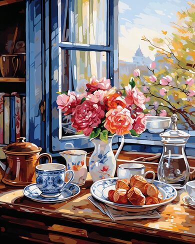 Sewnsty Needlepoint Kits 14CT Stamped Cross Stitch Kits for Adults Mountain Flowers Counted Cross Stitch Kits Cross Stitch Patterns (Landscape) in Saudi Arabia