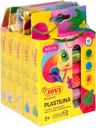 Jovi - Plastilina Bundle, 30 Non-Drying Modeling Clay Bars, 0.53 oz Each Bar, Non-Toxic and Gluten-Free, Perfect for Arts and Crafts Projects, Gift Pack in Kuwait
