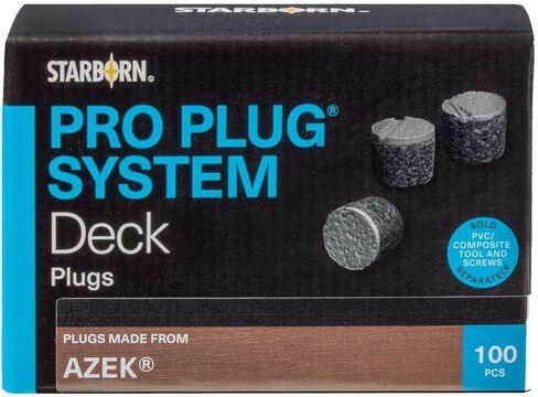 سدادات Pro Plug PVC للتزيين من خشب الجوز الإنجليزي من Azek، 375 قابسًا بمساحة 100 قدم مربع in Kuwait