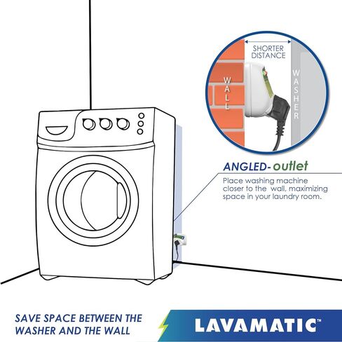 2 in 1 Voltage & Surge Protector for Washing Machine (2 Pack) | Protects refrigerators Up to 27 cu. ft. against high and low voltage, brownouts and spikes. Includes safety delay time in Kuwait