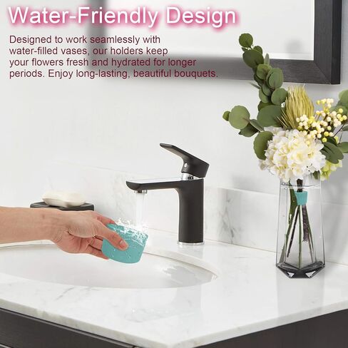 Spiral Ikebana Stem Holder, 2024 Spiral Stem Holder For Flowers, Set Of 2 Spiral Flower Stem Holder, Rust-Resistant Design, Diy Bouquet Twister Flower Floral Arrangement Holder For Vases (Clear S+L) in Kuwait