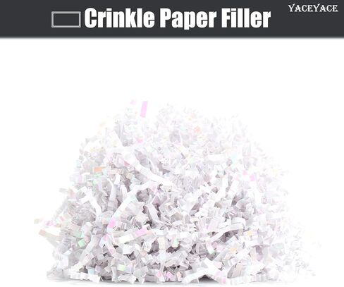 White Shredded Paper for Gift Box, 1LB White Crinkle Cut Paper Shred Filler, Basket Filler Paper Shred Bulk,Filler Paper for Weddeing, Party in Saudi Arabia