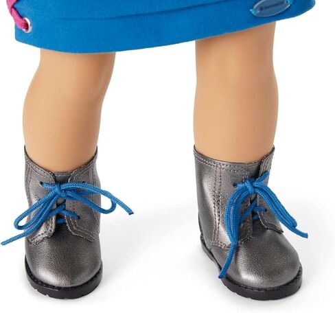 American Girl Truly Me 18-inch Doll #90 with Blue Eyes, Long Blue Hair, and Lt-to-Med Skin in Skater Dress, For Ages 6+ in Kuwait