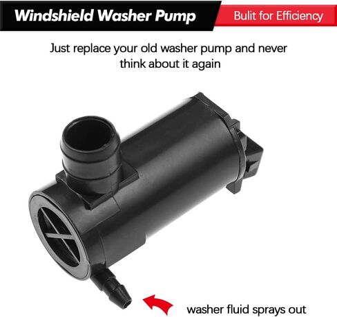 Windshield Washer Pump w/Grommet Replacement for Ford Escape, Focus, F150, F350, Mazda B2300, B2500 Mercury Monterey, Mariner Replaces OEM 7R33-17664-DA, 7L8Z-17664-A, F6SZ-17664-A in Saudi Arabia