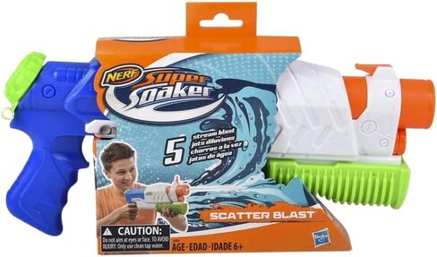 Nerf Super Soaker Scatter Blast Water Blaster, 5 Streams of Water, Pump Action, Kids Outdoor Water Toy, Gifts for 6 Year Old Boys & Girls in Kuwait
