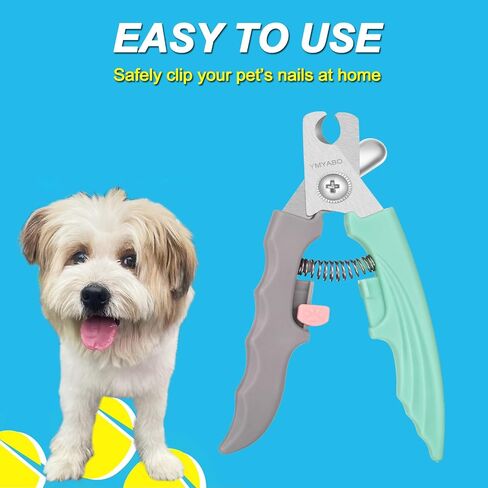 Dog Nail Clipper,Pet Nail Trimmers Safety Guard to Aviod Over Cutting,Puppy Cat Claw Trimmer,with Free Dog Comb & Nail File, Sharp Grooming Clipper, Great for Thick Toenail, Green in Kuwait