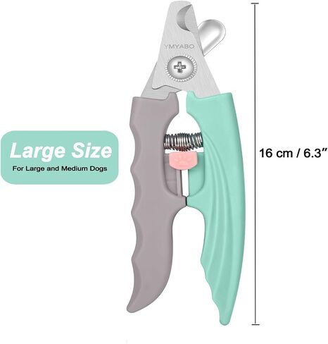 Dog Nail Clipper,Pet Nail Trimmers Safety Guard to Aviod Over Cutting,Puppy Cat Claw Trimmer,with Free Dog Comb & Nail File, Sharp Grooming Clipper, Great for Thick Toenail, Green in Kuwait