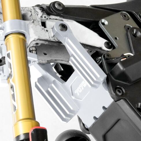 هيكل Crash Aluminium 7075 Radiator متماثل لـ 1/4 LOSI Progenso-MX دراجة نارية LOS06002 LOS06000T1 LOS06000T2 ، ترقية RTR دعم مقعد الصنبور الأمامي لـ LOSI 1/4 دراجة نارية (أسود) in Kuwait