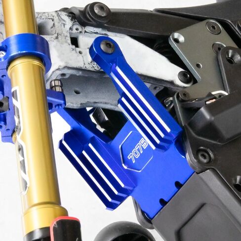 هيكل Crash Aluminium 7075 Radiator متماثل لـ 1/4 LOSI Progenso-MX دراجة نارية LOS06002 LOS06000T1 LOS06000T2 ، ترقية RTR دعم مقعد الصنبور الأمامي لـ LOSI 1/4 دراجة نارية (أسود) in Kuwait
