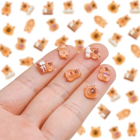 100 Pieces Tiny Capybara for Dollhouse Miniatures Resin Animals for Crafts Mini Capybara for Fairy Garden Micro Landscaping Decoration in Kuwait
