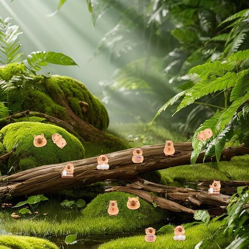 100 Pieces Tiny Capybara for Dollhouse Miniatures Resin Animals for Crafts Mini Capybara for Fairy Garden Micro Landscaping Decoration in Kuwait