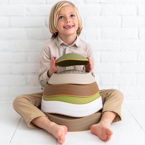 Bouncee Kids Balance Stones - 6 Pack Sensory Stepping Stones Toy Helps Toddler Balance in Saudi Arabia