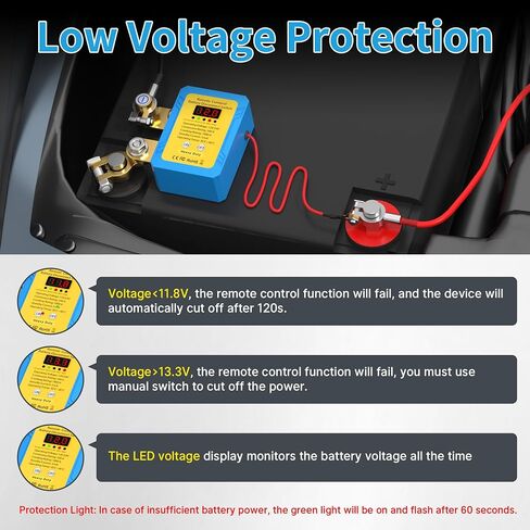Joinfworld Kill Switch for Car 12V-24V 240A Remote Battery Disconnect Switch Car Kill Switch Anti Theft Automatic Shut Off Switch for with Wireless Remote Control Fobs for Auto Truck Boat in Saudi Arabia