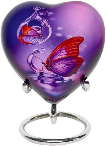 BOLD & DIVINE Adult Lavender Butterfly Cremation Urn | Human Ashes Adult Memorial urn, Burial, Funeral Cremation Urns | 200 Cubic Inches (Large Adult) in Kuwait
