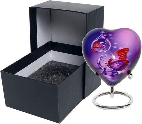 BOLD & DIVINE Adult Lavender Butterfly Cremation Urn | Human Ashes Adult Memorial urn, Burial, Funeral Cremation Urns | 200 Cubic Inches (Large Adult) in Kuwait