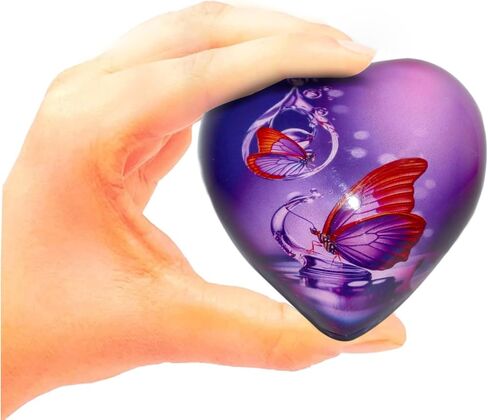 BOLD & DIVINE Adult Lavender Butterfly Cremation Urn | Human Ashes Adult Memorial urn, Burial, Funeral Cremation Urns | 200 Cubic Inches (Large Adult) in Kuwait