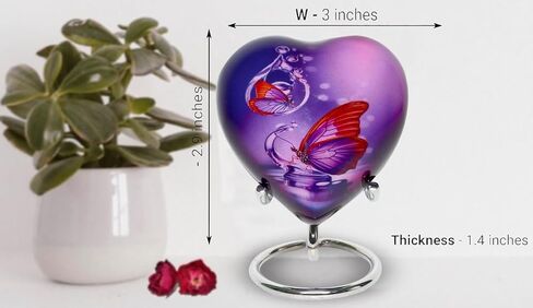 BOLD & DIVINE Adult Lavender Butterfly Cremation Urn | Human Ashes Adult Memorial urn, Burial, Funeral Cremation Urns | 200 Cubic Inches (Large Adult) in Kuwait
