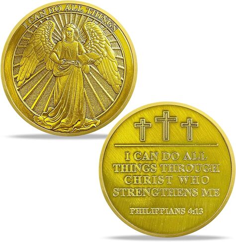 Fruit of The Spirit Challenge Coin, Christ Inspirational Galatians 5:22-23 Jesus Religious Token, Good Luck Tree of Virtues Spiritual Growth, Christ Bible Verse Gifts for Friends Family in Kuwait