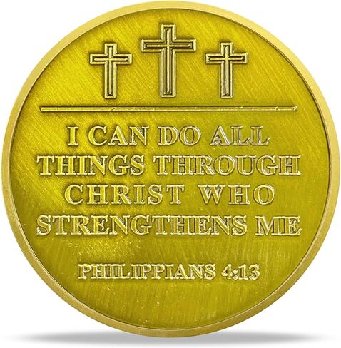 Fruit of The Spirit Challenge Coin, Christ Inspirational Galatians 5:22-23 Jesus Religious Token, Good Luck Tree of Virtues Spiritual Growth, Christ Bible Verse Gifts for Friends Family in Kuwait