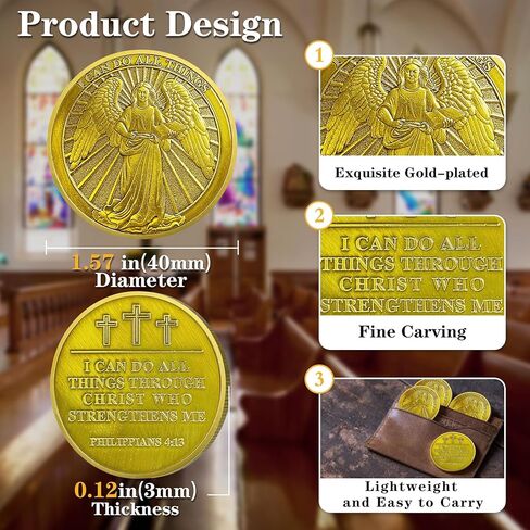 Fruit of The Spirit Challenge Coin, Christ Inspirational Galatians 5:22-23 Jesus Religious Token, Good Luck Tree of Virtues Spiritual Growth, Christ Bible Verse Gifts for Friends Family in Kuwait