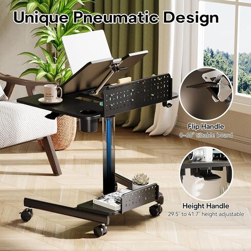 مكتب فرح العامل المكتب الدائم مع سطح المكتب 60 درجة قابل للإمالة ، 28 بوصة مكتب متداول قابل للتعديل ، قاعدة بيغو ، قاعدة تخزين ، مكتب كمبيوتر محمول محمول مع 4 عجلات قابلة للقفل للمكتب المنزلي ، البلوط in Kuwait