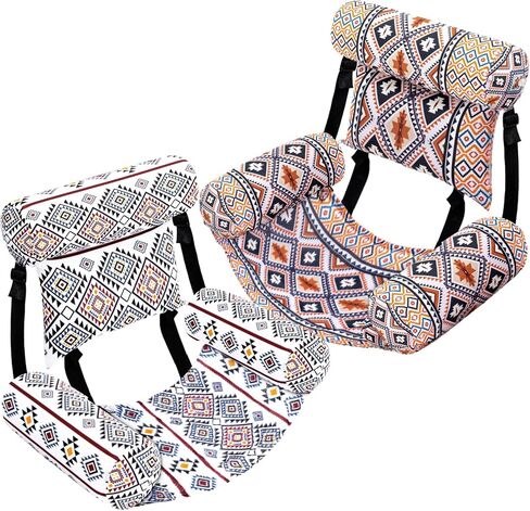 Threehoney 2 Pack Large Pool Chair Floats Adult Inflatable Pool Lounge Chair Summer Pattern Water Floating Chair Adjustable Pool Float Hammock for Swimming Pool Beach Party Game in Saudi Arabia