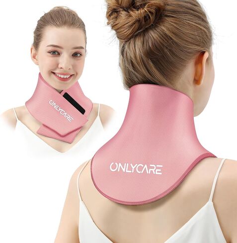 ONLYCARE Neck Ice Pack Wrap Gel - Upgraded Shoulder Ice Packs for Injuries Reusable, Hot and Cold Compress, FSA or HSA Eligible Ice Packs for Neck, Relief of Pain, Swelling, Sprains, Office Pressure in Saudi Arabia