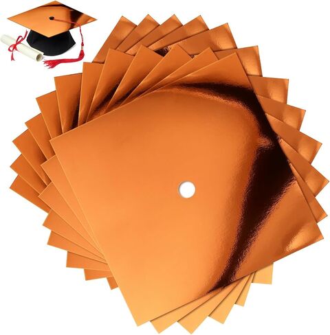 12 Sheets Metallic Cardstock Construction Paper for Graduation Cap Decoration 10x10 inch Colorful Cardstock Grad Cap Cover Card Stock for Graduation Hat Topper Craft DIY(Black) in Saudi Arabia