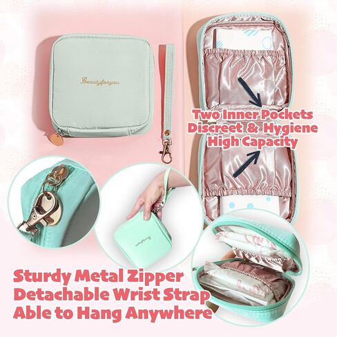 Essential Period Kit for Girls | MultipieYo First Period kit for Girls 10-12 | Period Bags for Teen Girls for School | First Period Gift with Sanitary Pad Storage Bag, Wipes, Period Tracker and More in Kuwait