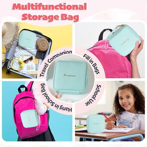 Essential Period Kit for Girls | MultipieYo First Period kit for Girls 10-12 | Period Bags for Teen Girls for School | First Period Gift with Sanitary Pad Storage Bag, Wipes, Period Tracker and More in Kuwait