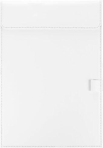 PATIKIL 13"x9.1" A4 PU Leather Clipboard, Business Padfolio Organizer Binder Resume Legal Document Folder Holder Writing Pad for Office, White in Kuwait
