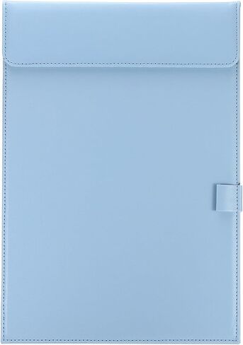 PATIKIL 13"x9.1" A4 PU Leather Clipboard, Business Padfolio Organizer Binder Resume Legal Document Folder Holder Writing Pad for Office, White in Kuwait